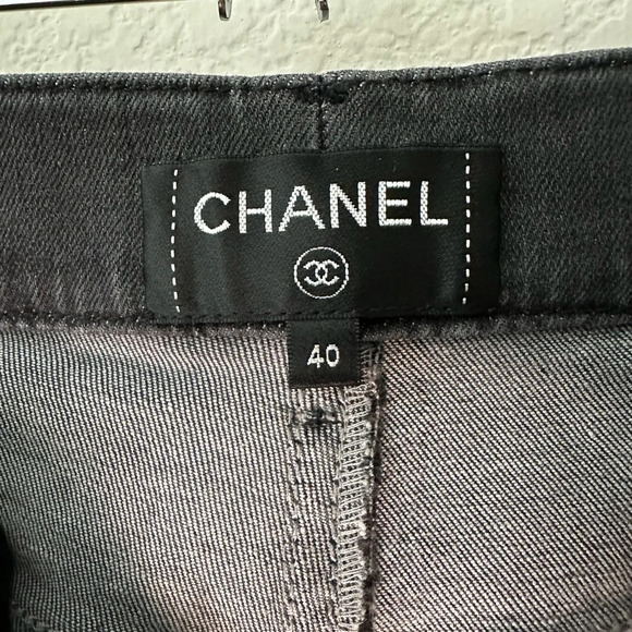 CHANEL Charcoal Skinny Jeans SZ FR 40, US 6 - Picture 8 of 15